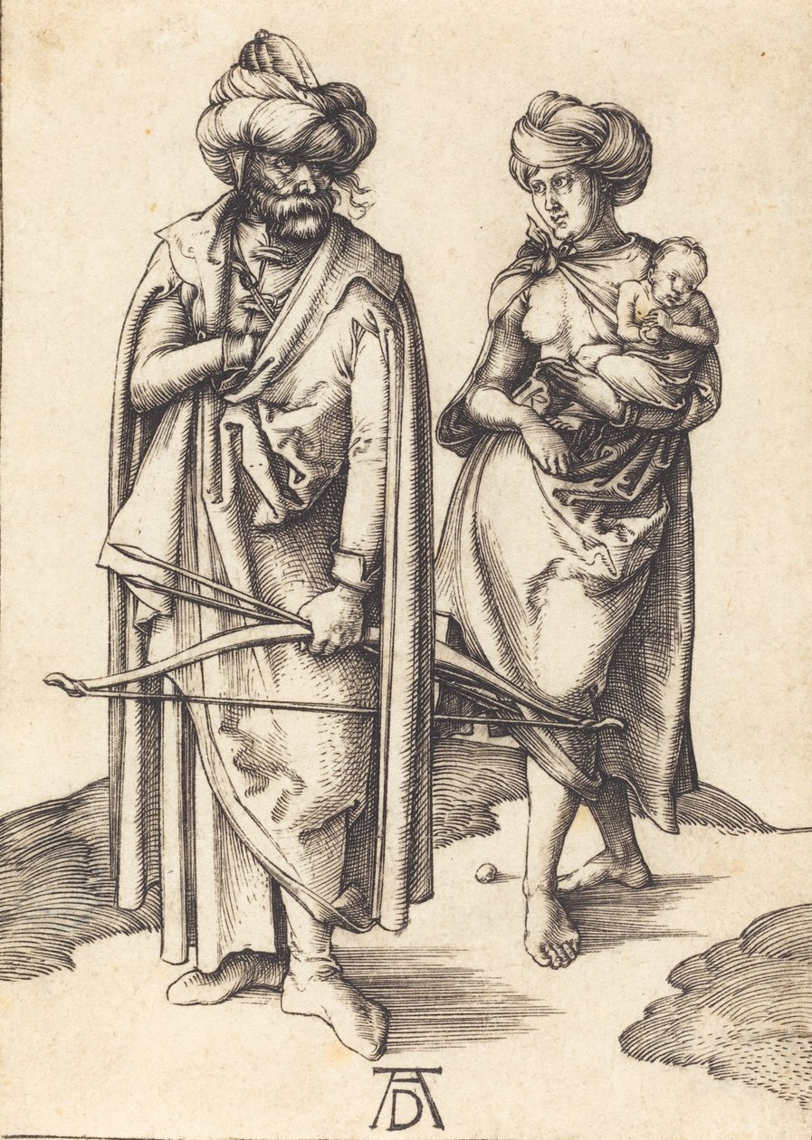 A Família Turca, c. 14951496. de Albrecht Dürer