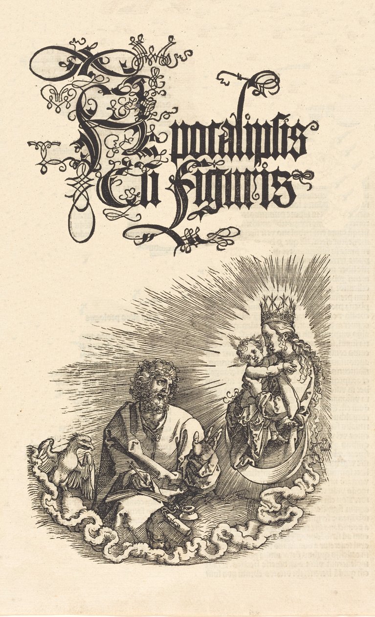 A Virgem aparecendo para São João, 15101511. de Albrecht Dürer