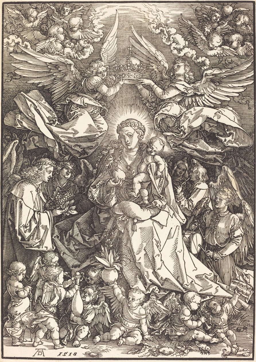 A Virgem Rodeada de Muitos Anjos de Albrecht Dürer