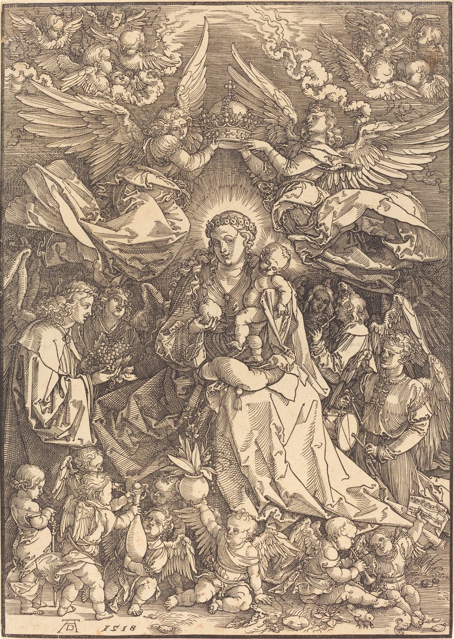 A Virgem Rodeada de Muitos Anjos de Albrecht Dürer