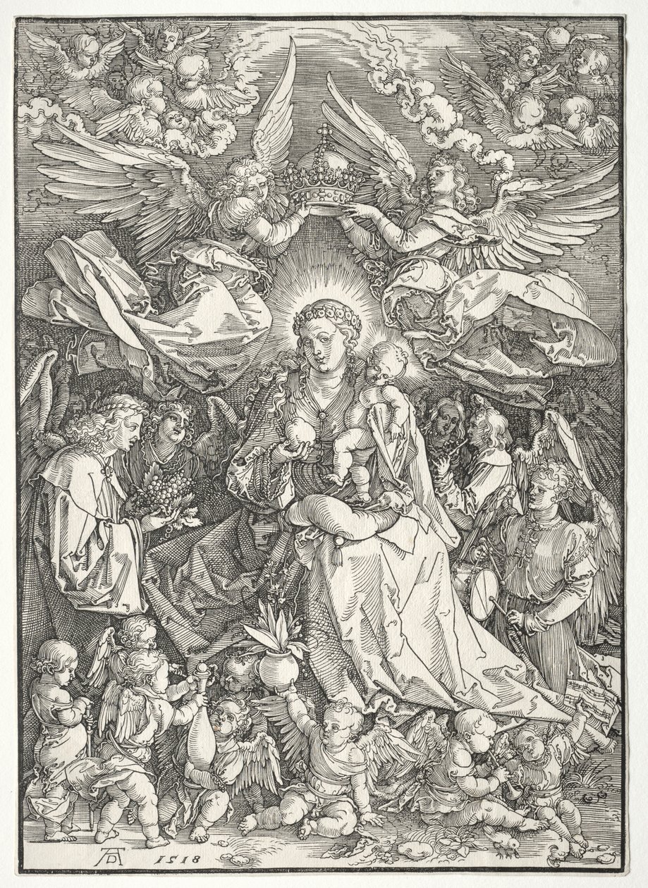 A Virgem Rodeada de Muitos Anjos de Albrecht Dürer