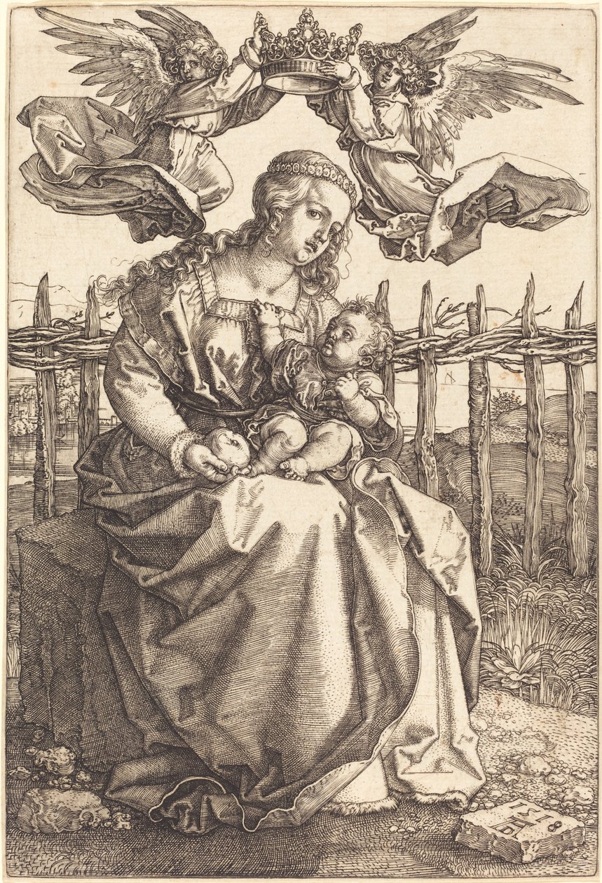 A Virgem e o Menino Coroados por Dois Anjos de Albrecht Dürer