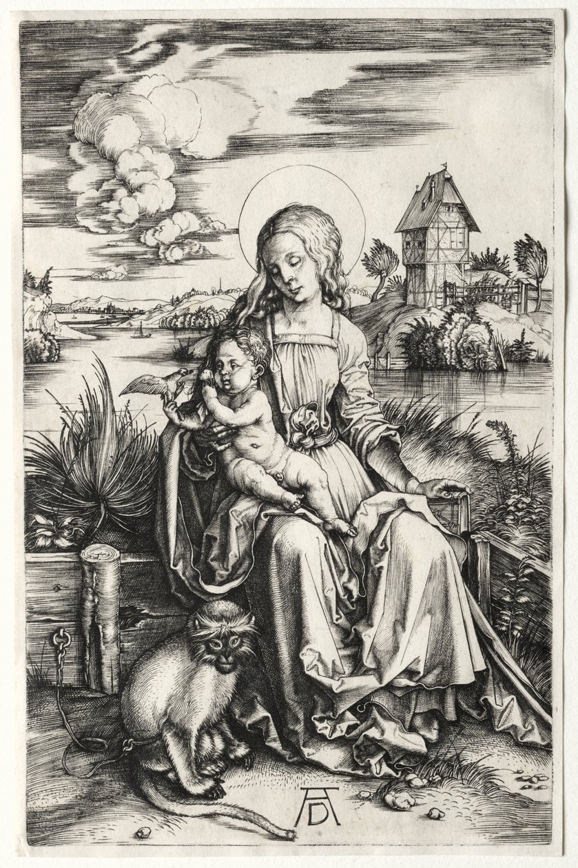 A Virgem e o Menino com um Macaco de Albrecht Dürer