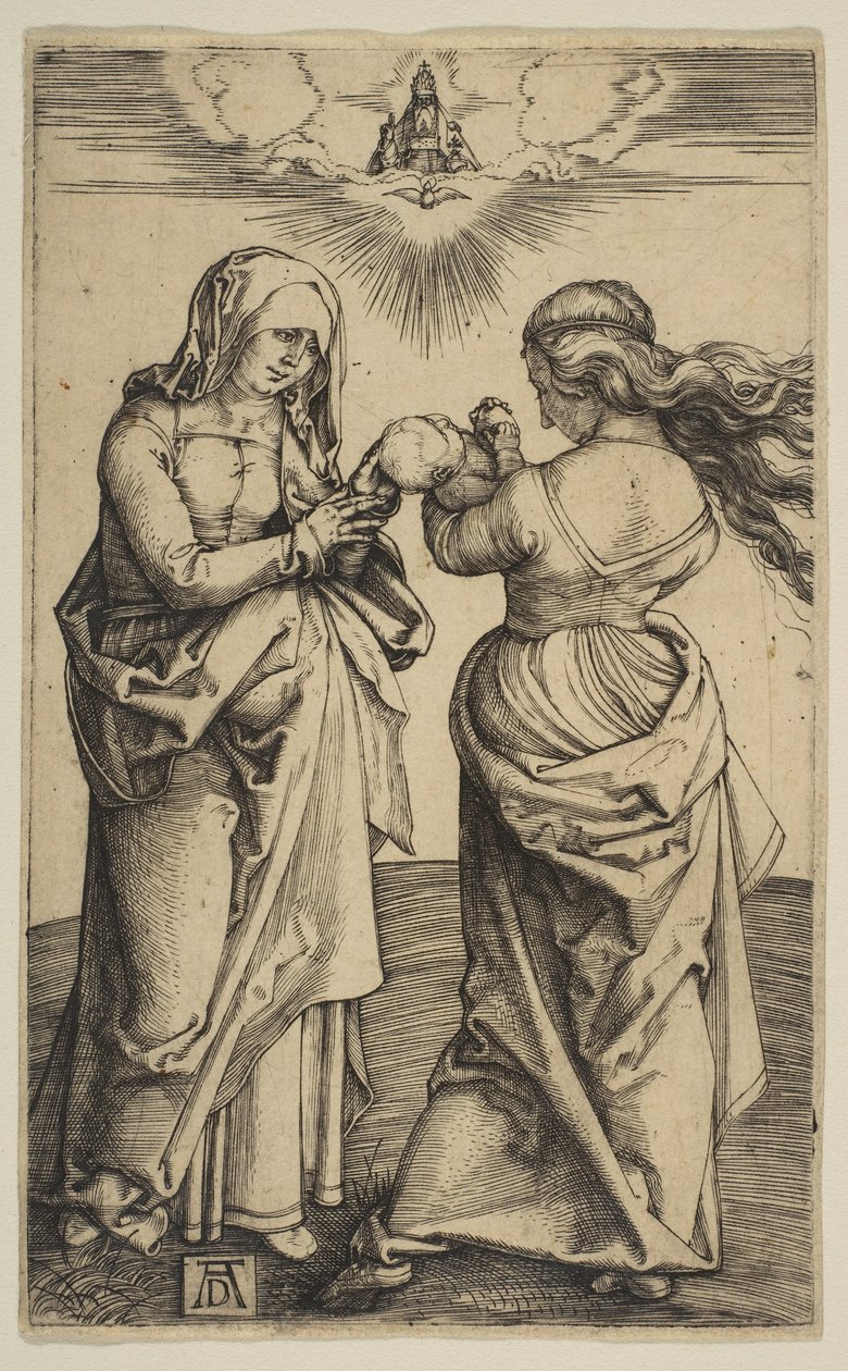 A Virgem e o Menino com o Menino Jesus e Santa Ana, ca. 1500. de Albrecht Dürer