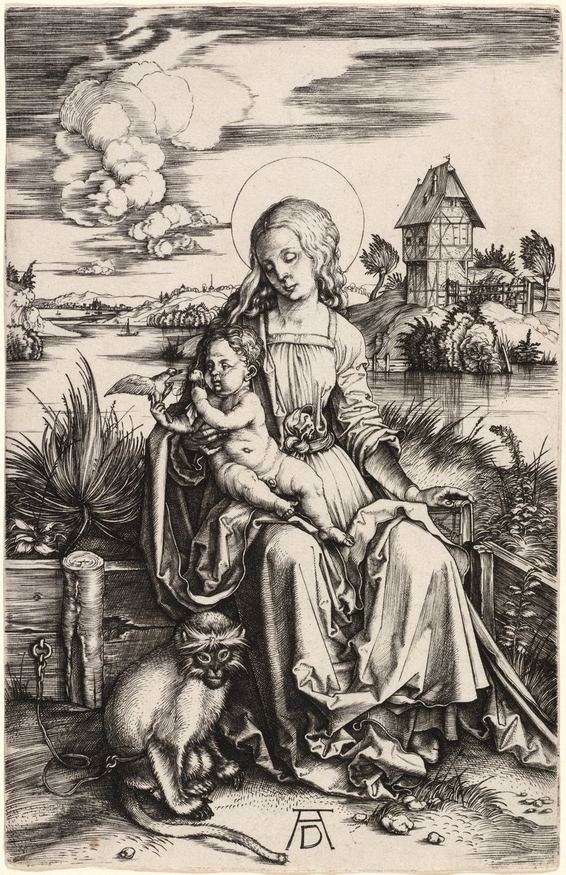 A Virgem e o Menino com o Macaco de Albrecht Dürer