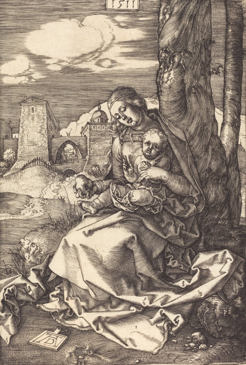 A Virgem e o Menino com a Pêra, 1511. de Albrecht Dürer