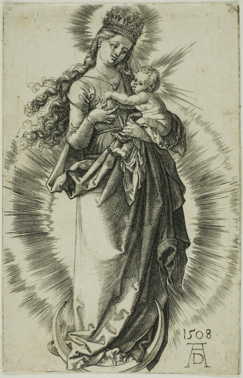 A Virgem do Crescente com uma Coroa de Estrelas de Albrecht Dürer