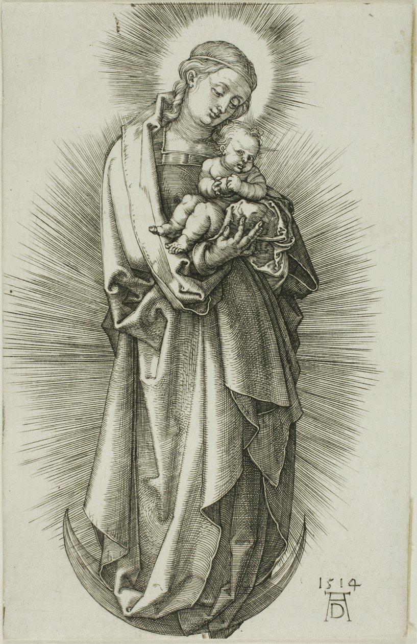 A Virgem no Crescente com um Diadema de Albrecht Dürer