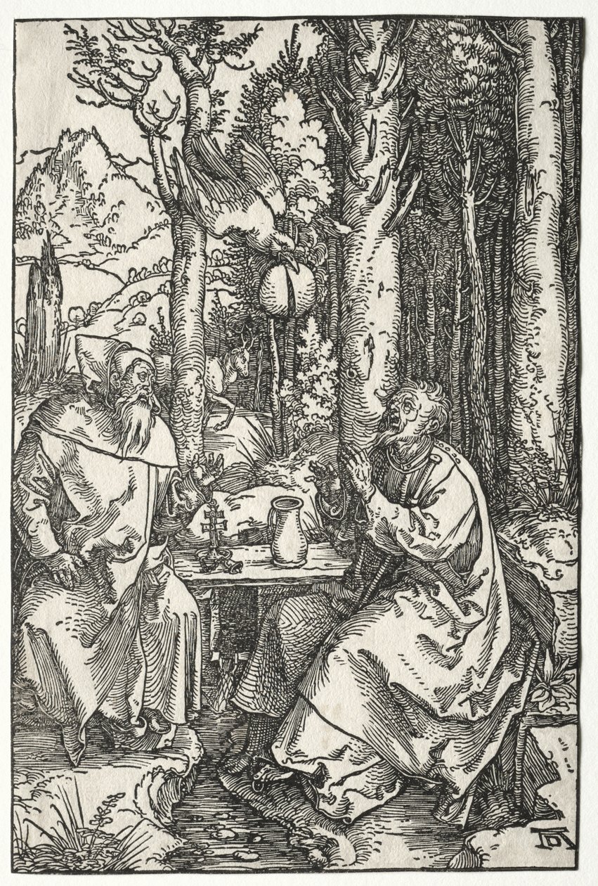 A Visita de Santo António a São Paulo, o Eremita de Albrecht Dürer
