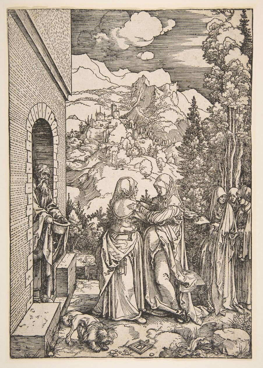 A Visitação, de A Vida da Virgem, 1503-4. de Albrecht Dürer