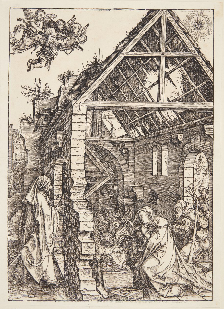A adoração dos pastores de Albrecht Dürer