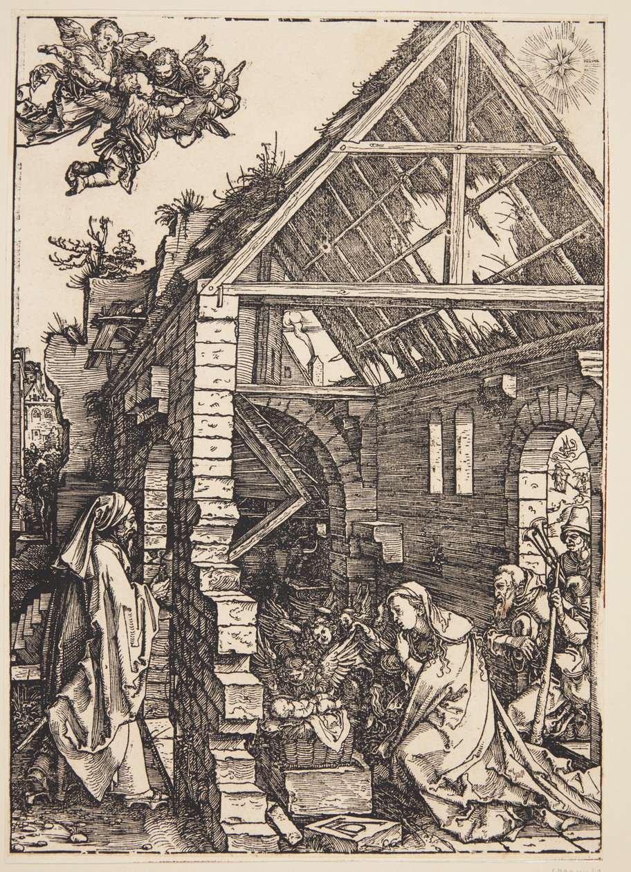 A adoração dos pastores de Albrecht Dürer