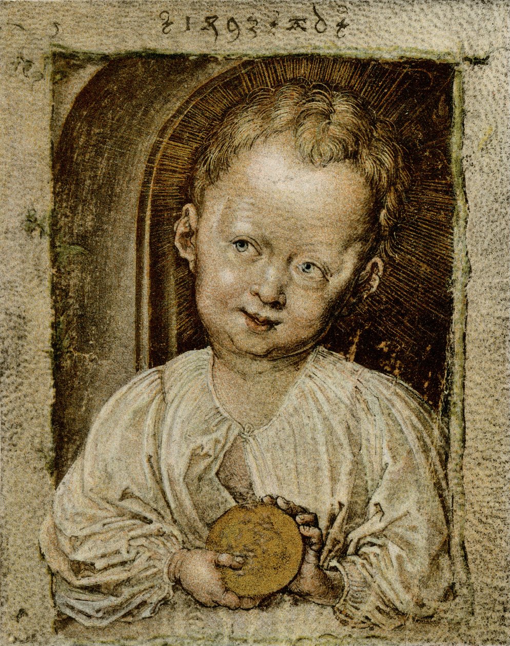 O menino Jesus como Salvador de Albrecht Dürer