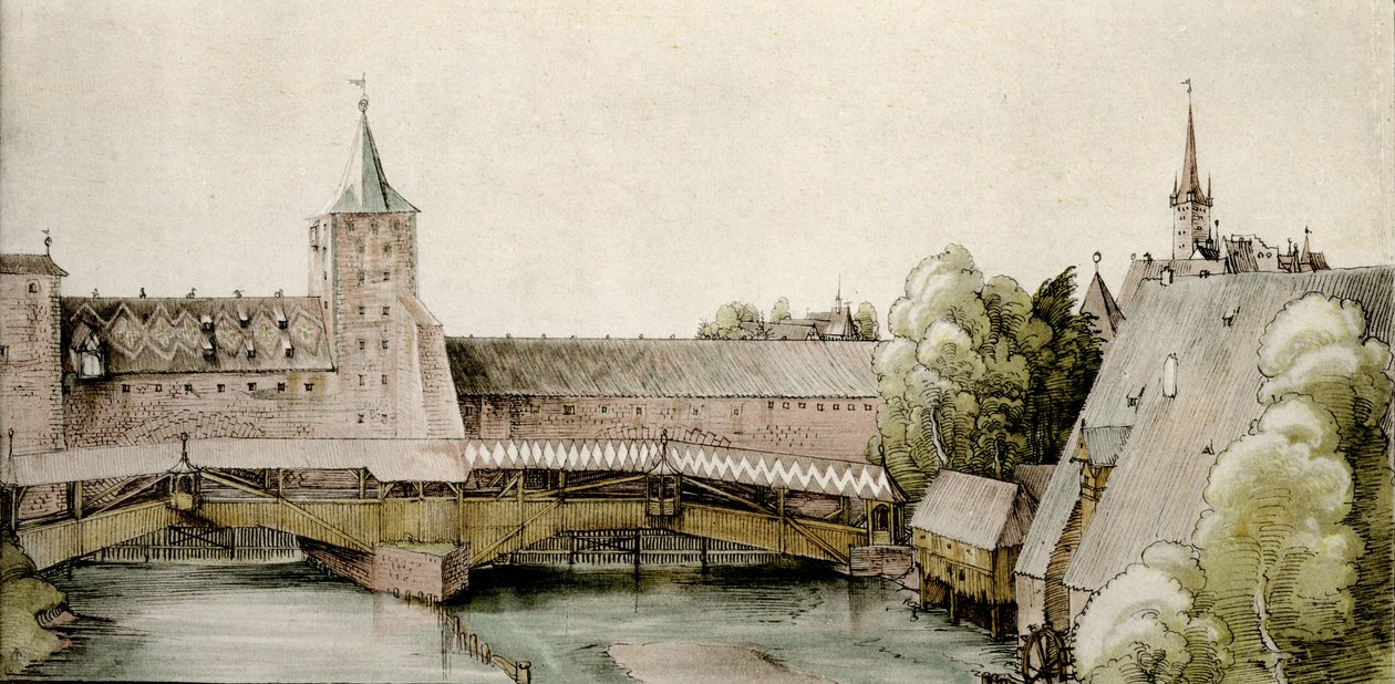 A doca seca em Hallertor em Nuremberg de Albrecht Dürer