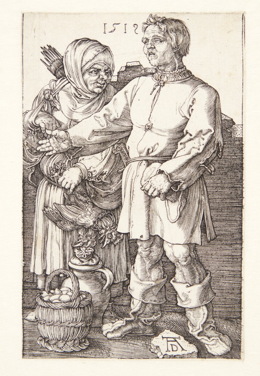 O camponês e sua esposa no mercado de Albrecht Dürer