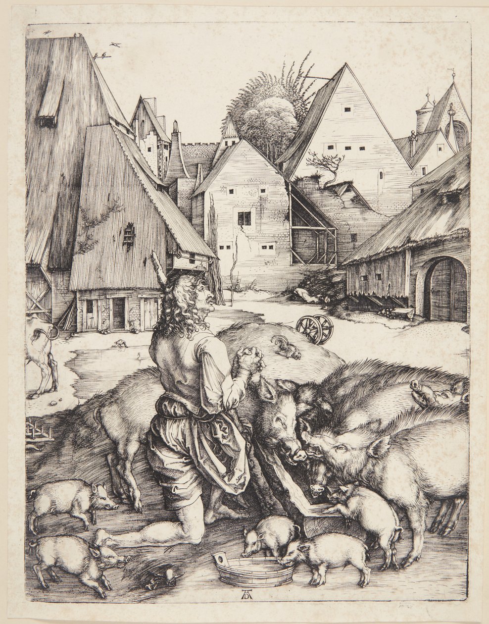 O filho pródigo entre os porcos de Albrecht Dürer