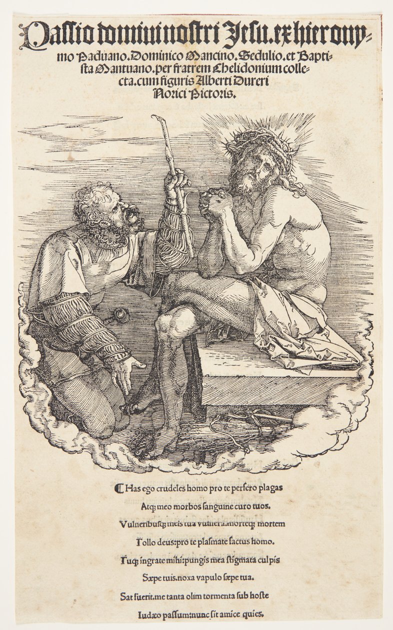Página de título: A zombaria de Cristo de Albrecht Dürer