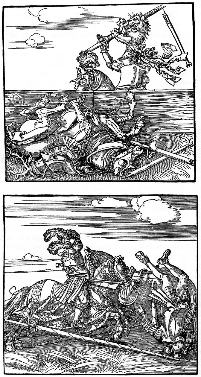 Cenas de torneio, 1515-1516, 1936 de Albrecht Dürer