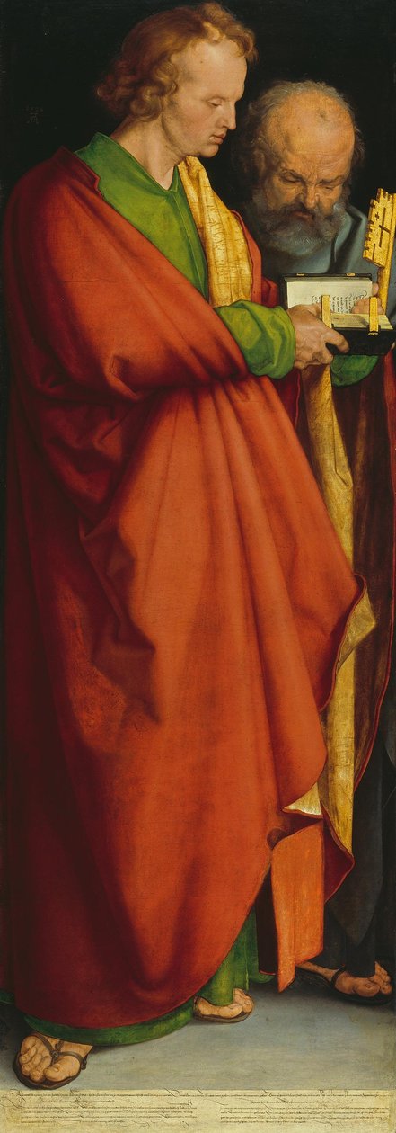 Vier Apostel: Heilige Johannes Ev. und Petrus de Albrecht Dürer