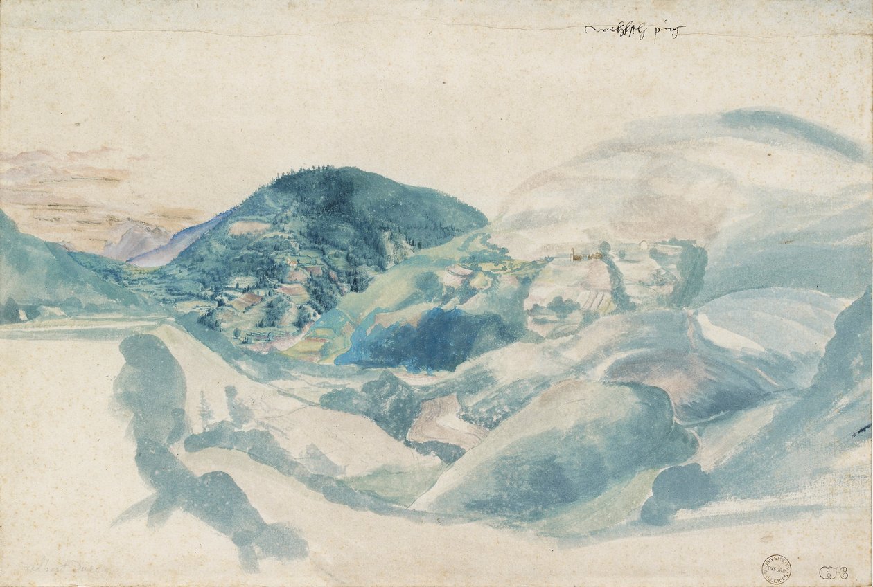 Vista do Val de Cembra Wehlsch pirg, c1500-1528 de Albrecht Dürer