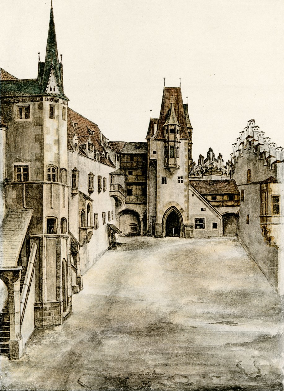 Vista do pátio do castelo de Albrecht Dürer