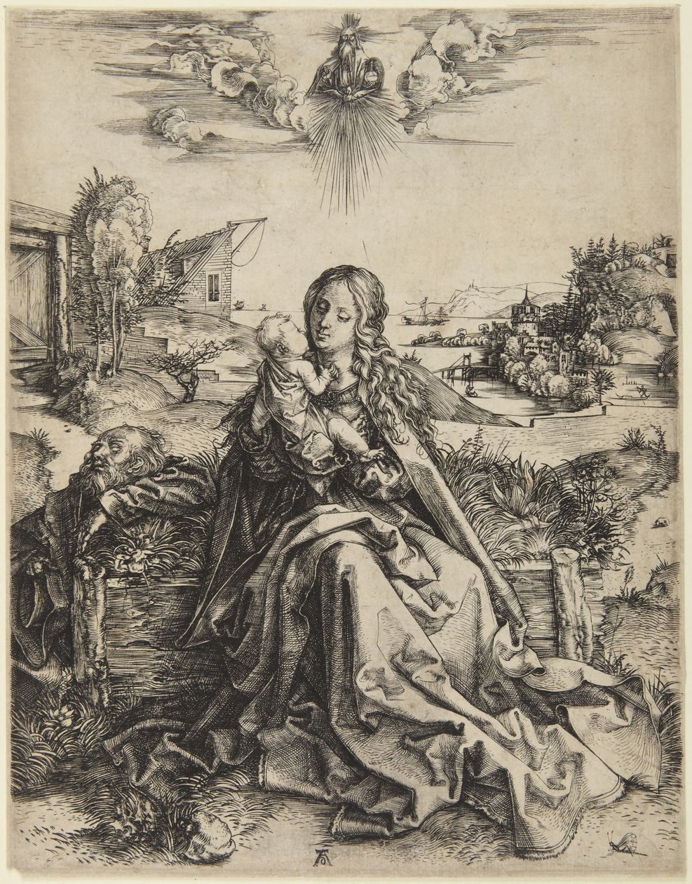 Virgem com o Menino e uma libélula de Albrecht Dürer