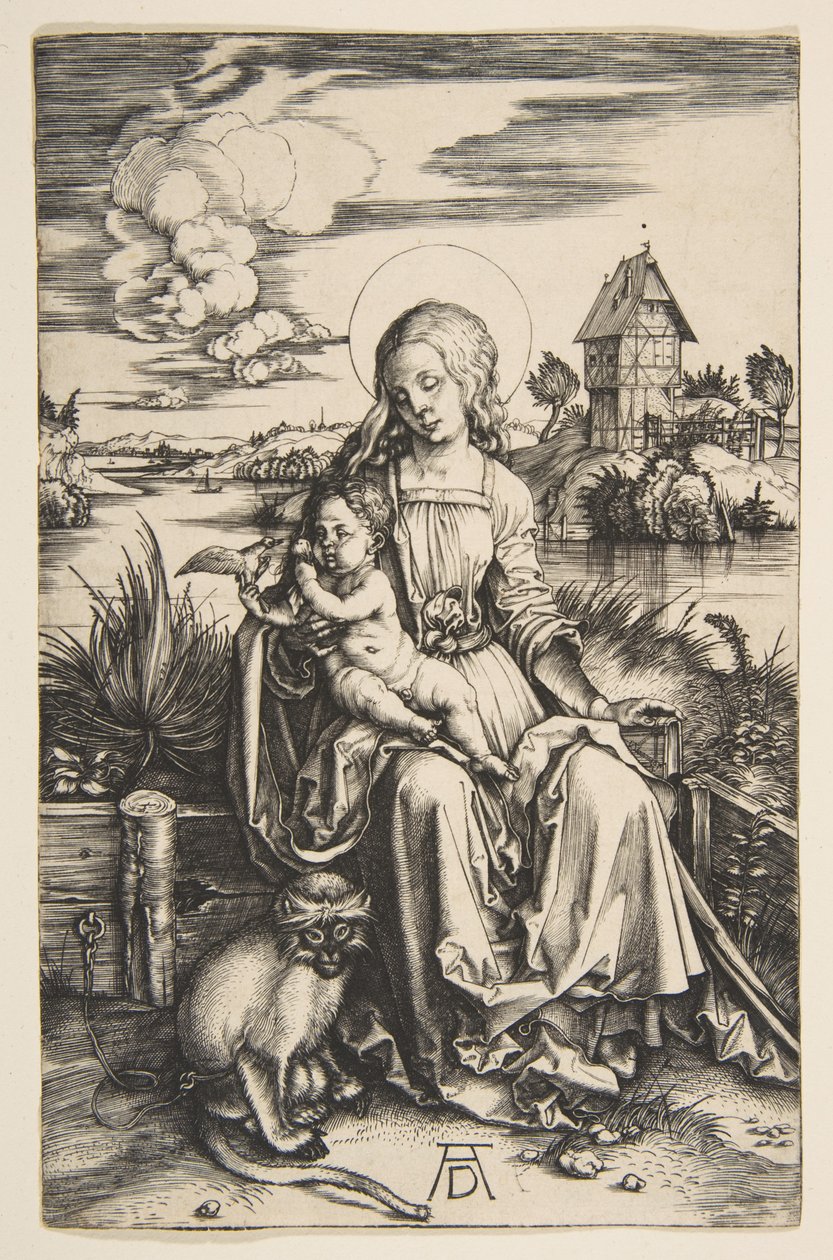 Virgem com o Menino e o macaco de Albrecht Dürer