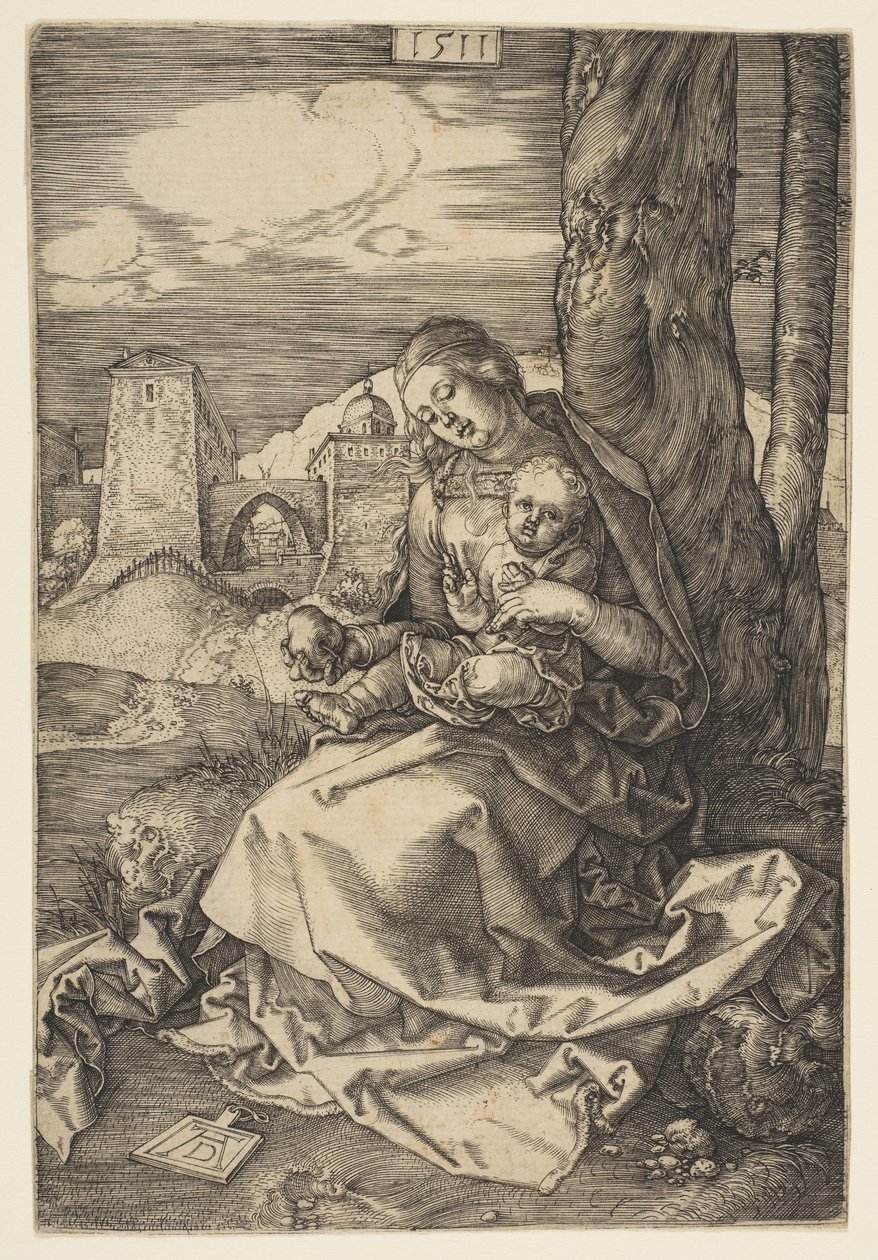 Virgem e Menino com a Pêra, 1511. de Albrecht Dürer