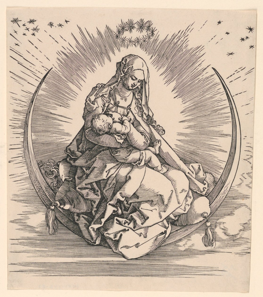 Virgem no Crescente (Página de rosto da Vida da Virgem) de Albrecht Dürer
