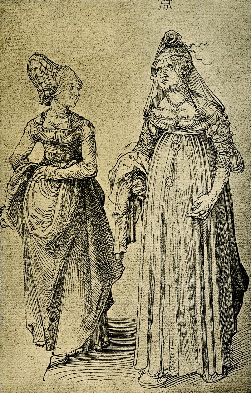 Mulher, de, nuremberg, e, veneziano de Albrecht Dürer