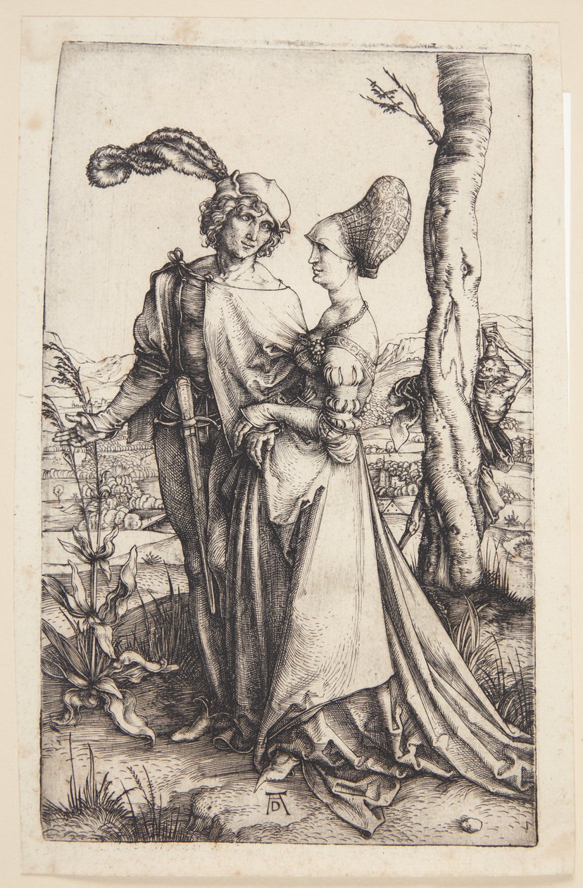 Jovem casal ameaçado de morte de Albrecht Dürer