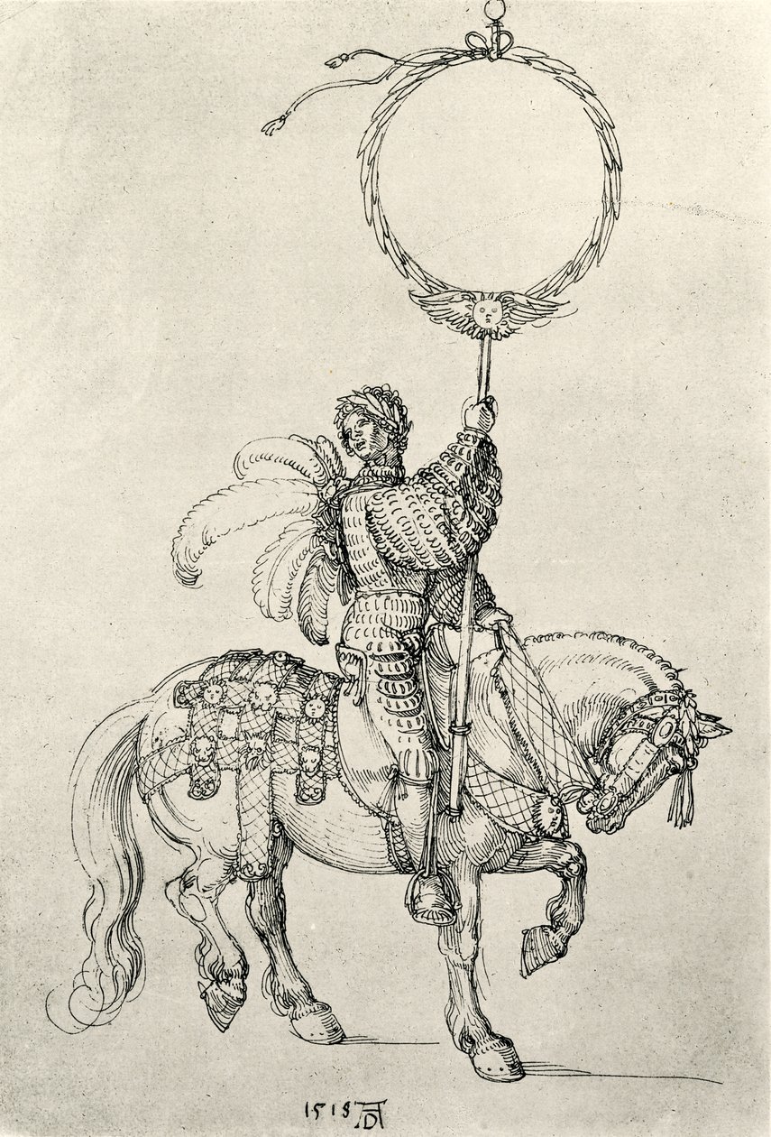 Jovem piloto como titular de grinalda de Albrecht Dürer