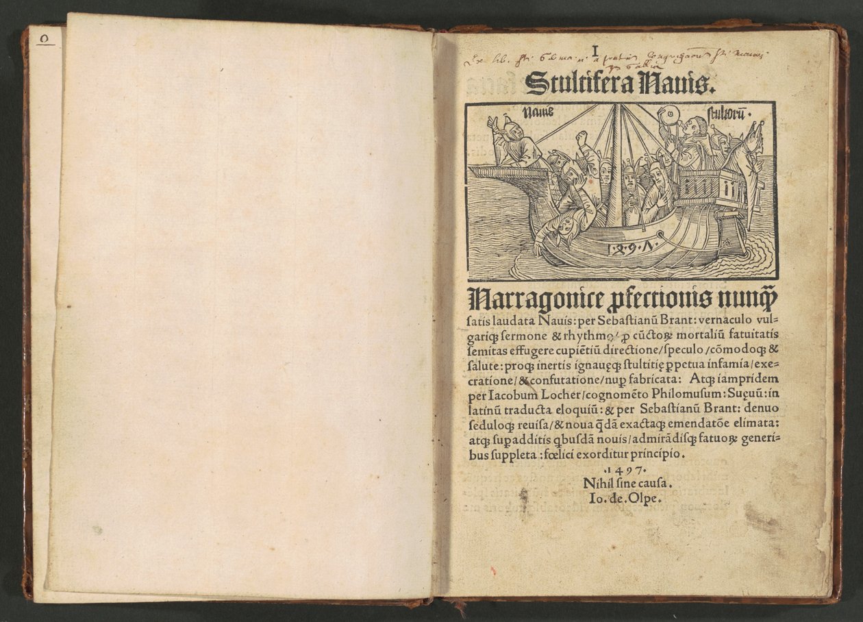 Stultifera navis (navio dos tolos) de Albrecht Dürer and Various Artists, Sebastian Brant