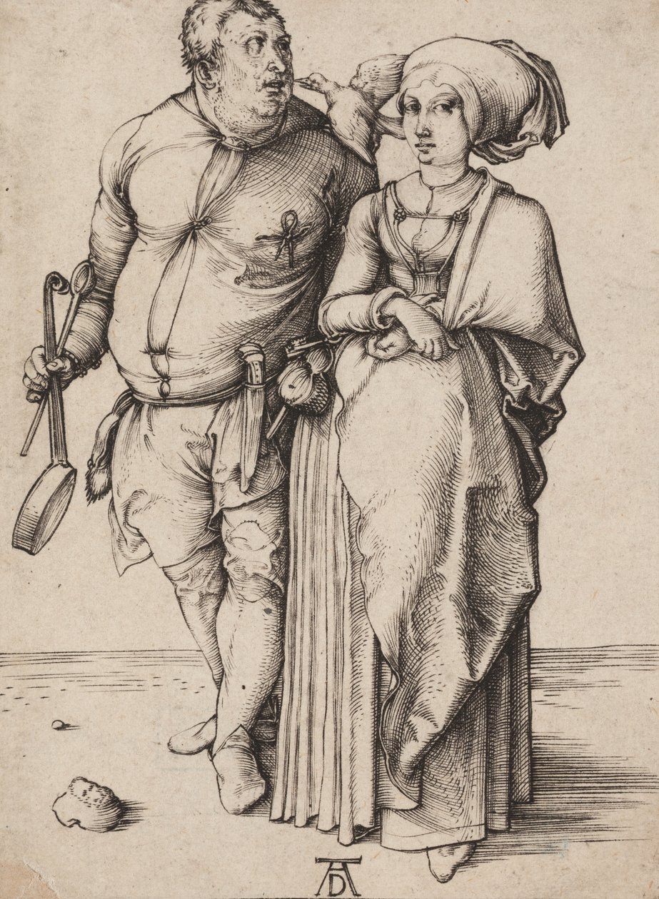 A Cook and His Wife, c.1496 (gravura) de Albrecht Dürer