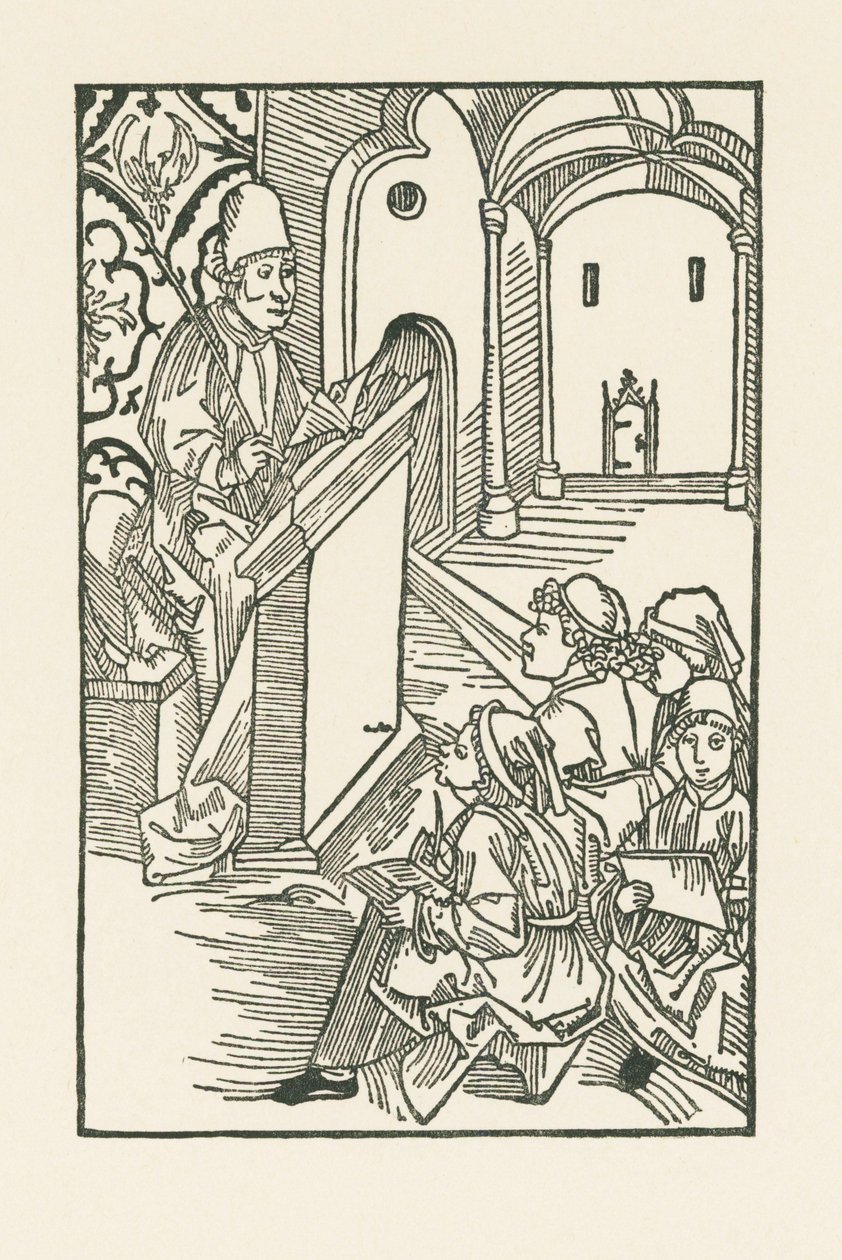 Um professor com quatro alunos de Albrecht Dürer or Duerer
