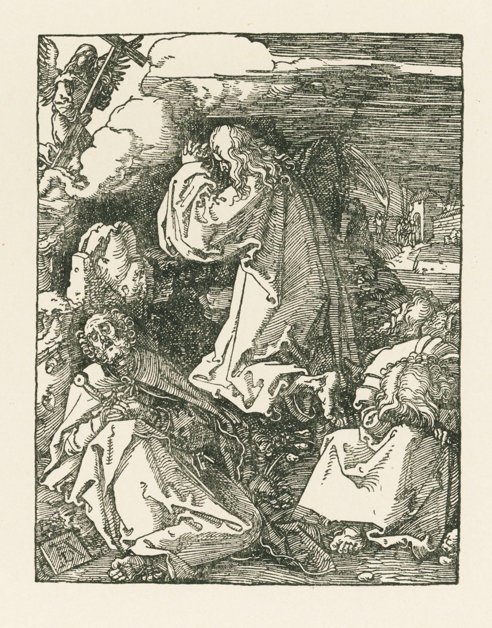 Agonia no Jardim - Cristo no Monte das Oliveiras, c.1510 (xilogravura) de Albrecht Dürer or Duerer