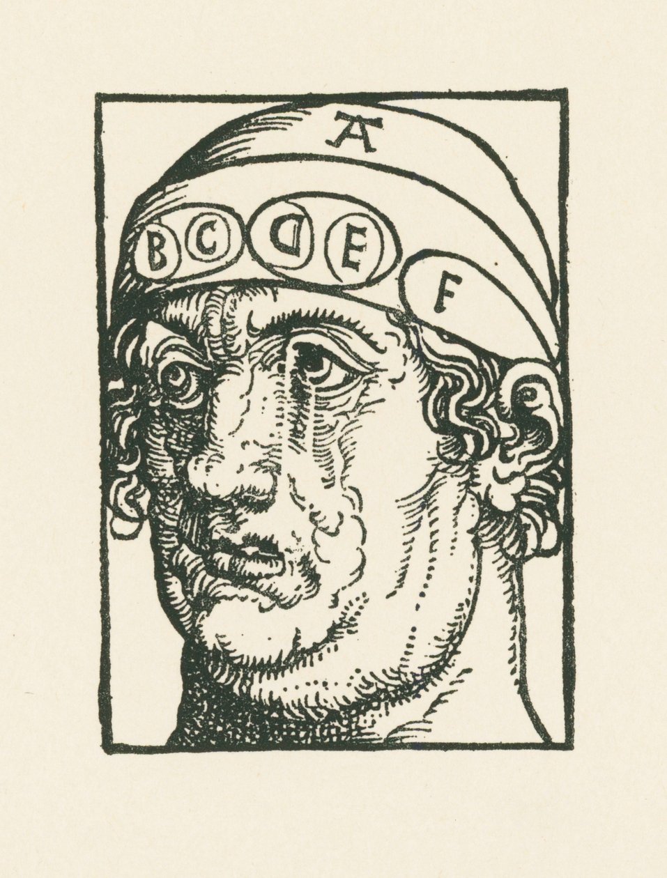Caput pysicum - Cabeça para efeitos do estudo da Frenologia de Albrecht Dürer or Duerer