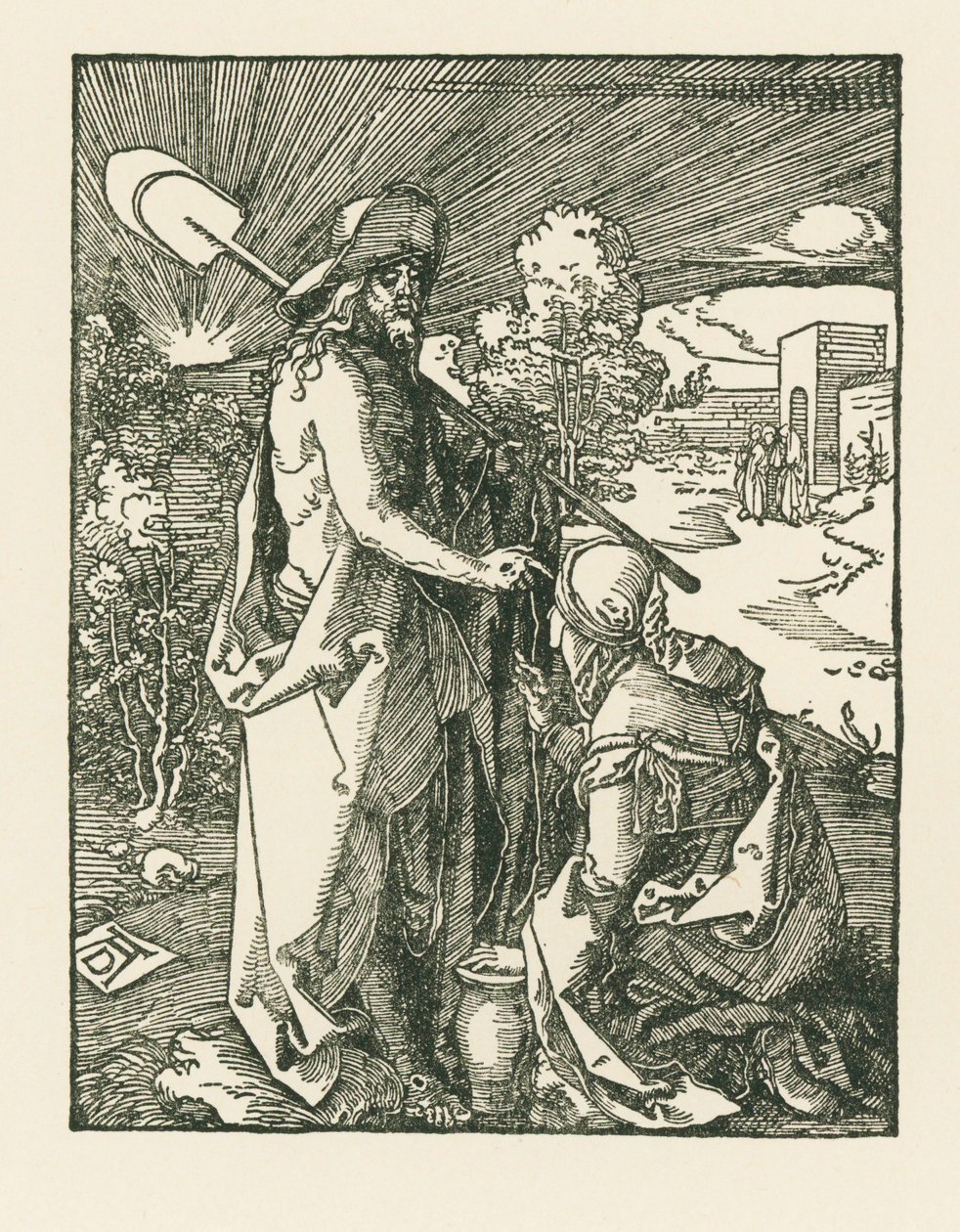 Cristo aparecendo a Maria Madalena - Noli Me Tangere, c.1510 (xilogravura) de Albrecht Dürer or Duerer