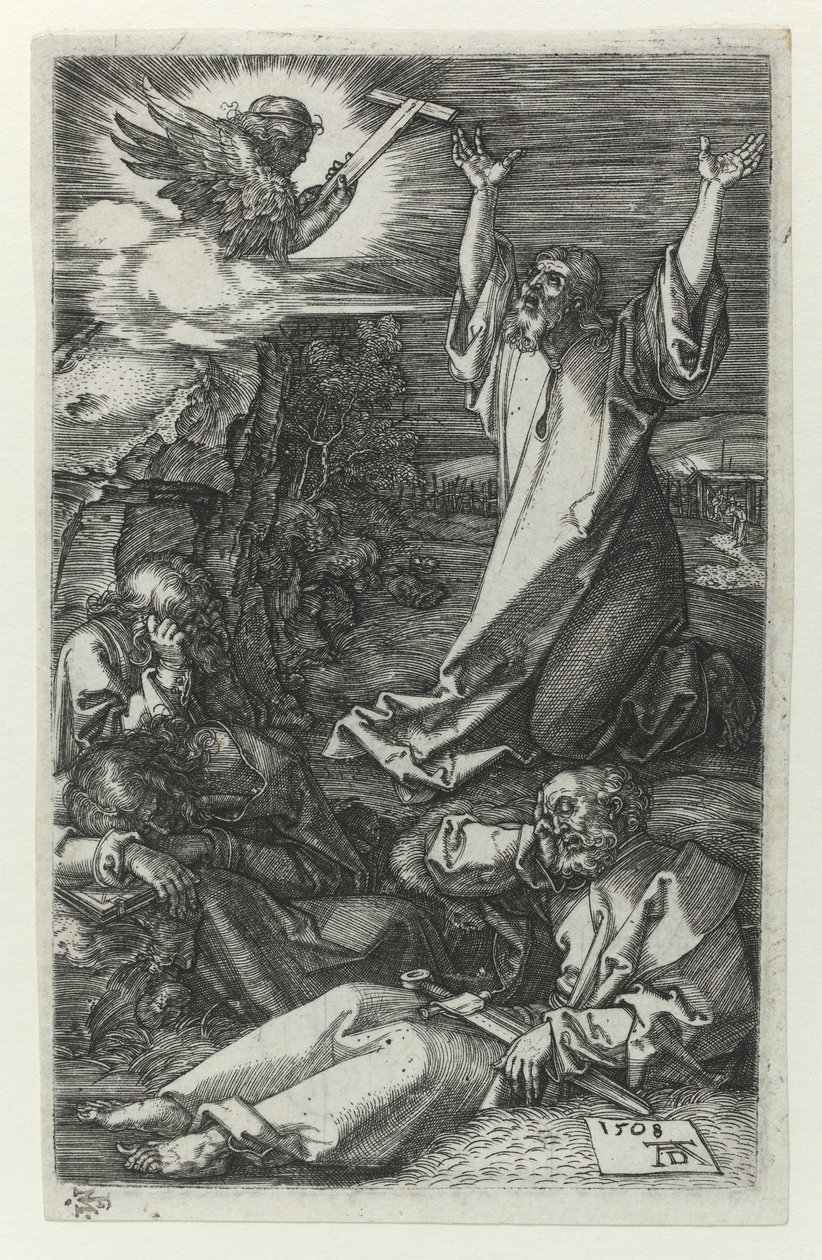 Cristo no jardim das oliveiras de Albrecht Dürer