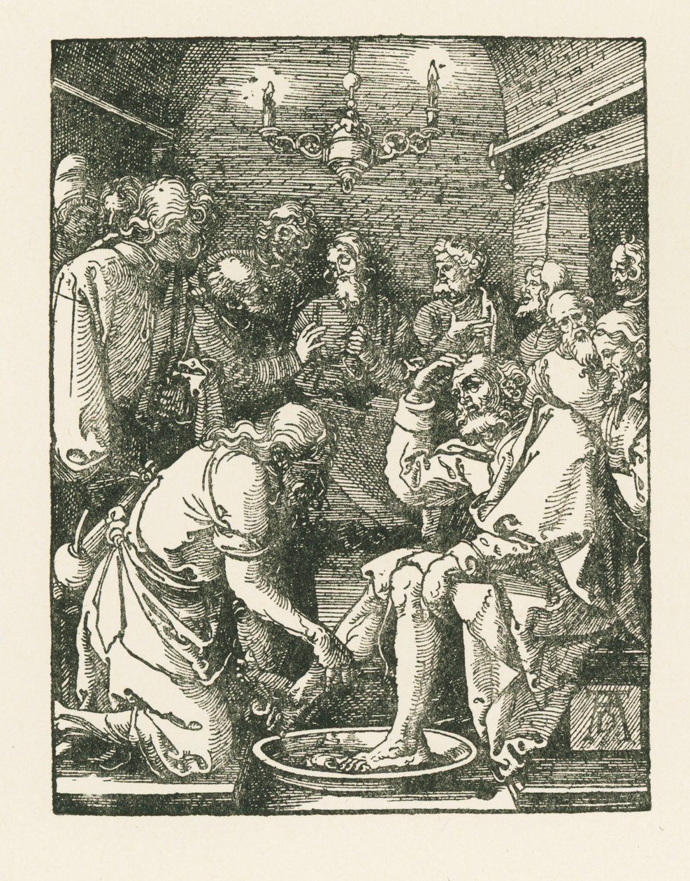 Cristo lavando os pés de Pedro, c.1508-08 (xilogravura) de Albrecht Dürer or Duerer