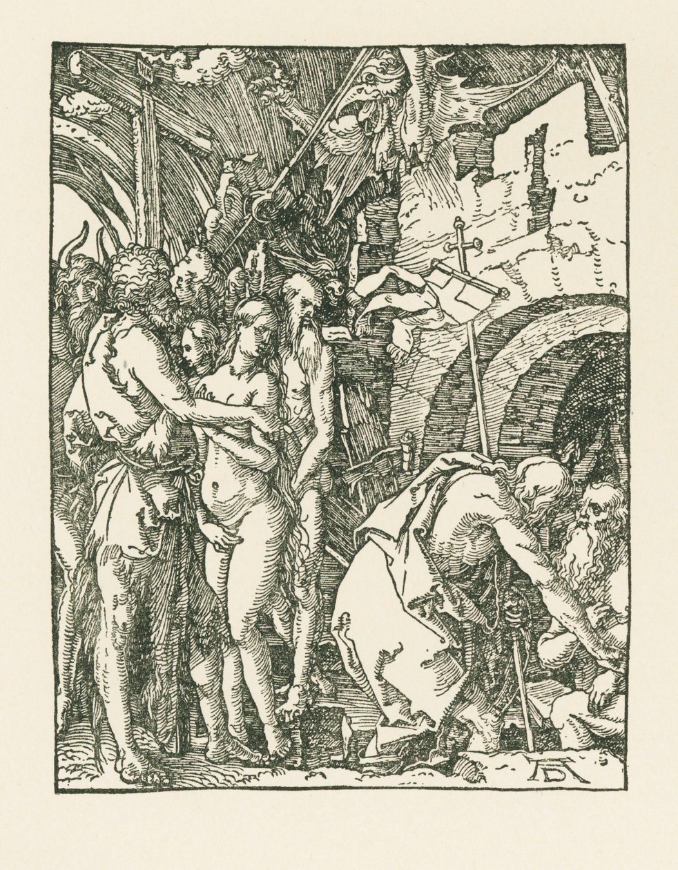 Descida de Cristo ao Limbo, c.1509 (xilogravura) de Albrecht Dürer or Duerer
