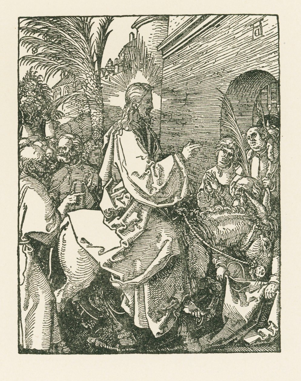 Entrada de Cristo em Jerusalém, c.1508-09 (xilogravura) de Albrecht Dürer or Duerer