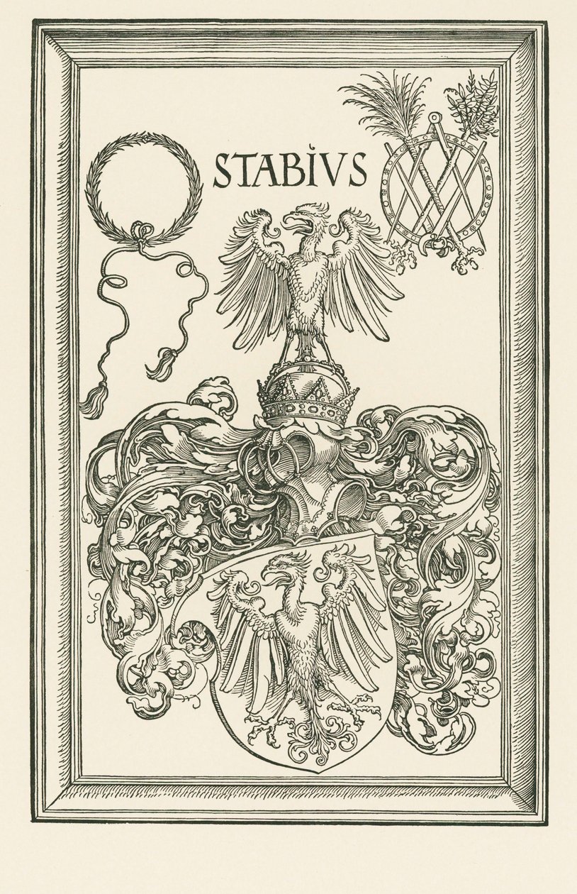 Brasão de armas de Johannes Stabius, c.1514 (xilogravura) de Albrecht Dürer or Duerer