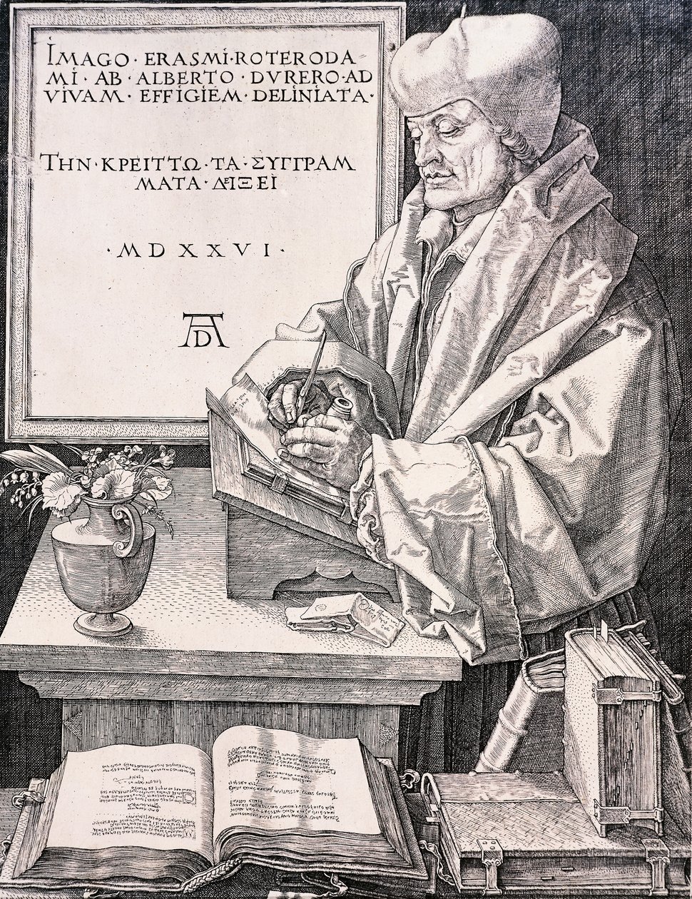 Erasmus de Roterdão (Roterdão 1466-1469 - Basileia 1536), humanista e teólogo de Albrecht Dürer