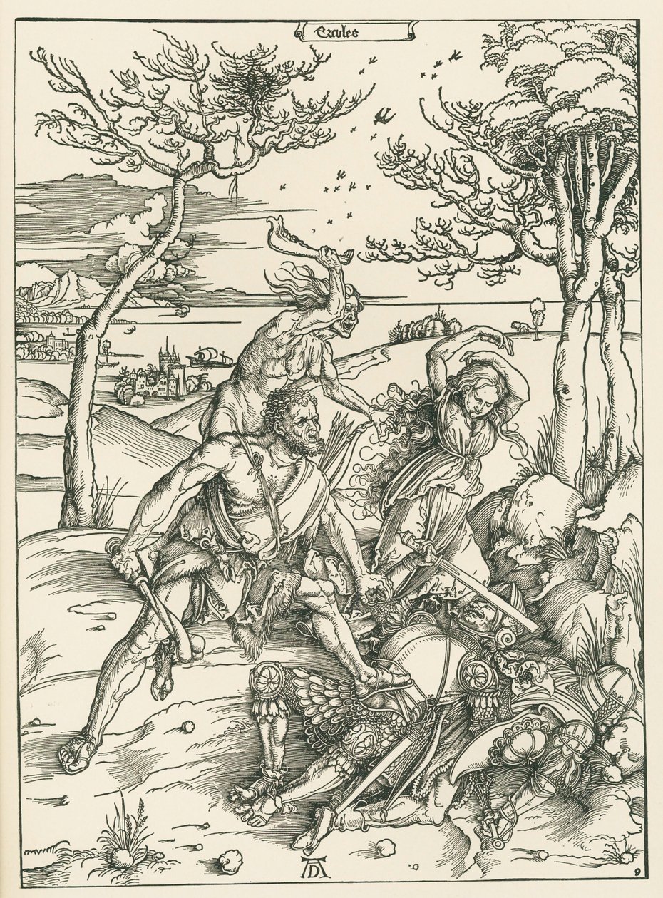 Ercules, c.1496 (xilogravura) de Albrecht Dürer or Duerer