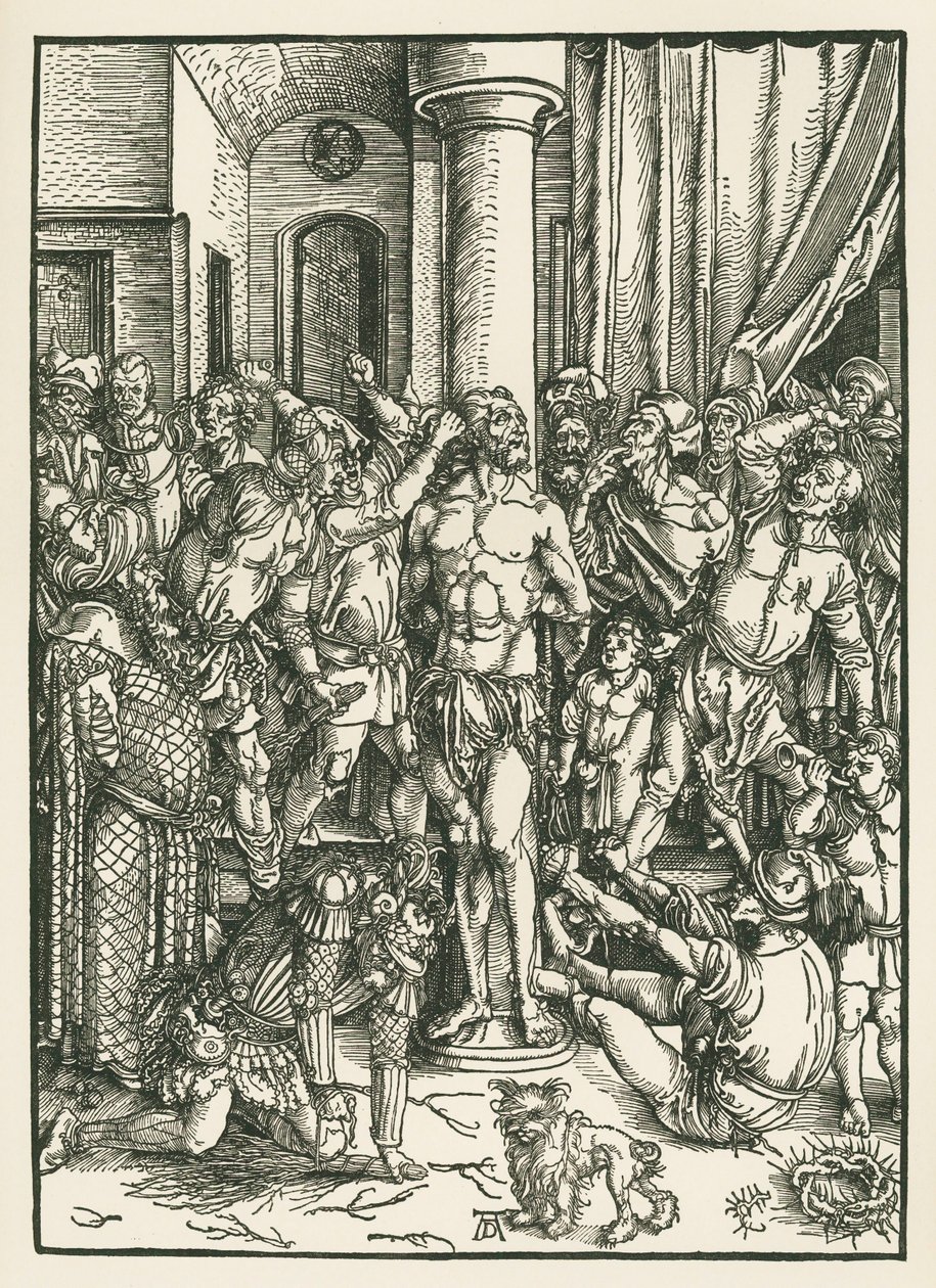 Flagelação de Cristo, c.1496-97 (xilogravura) de Albrecht Dürer or Duerer