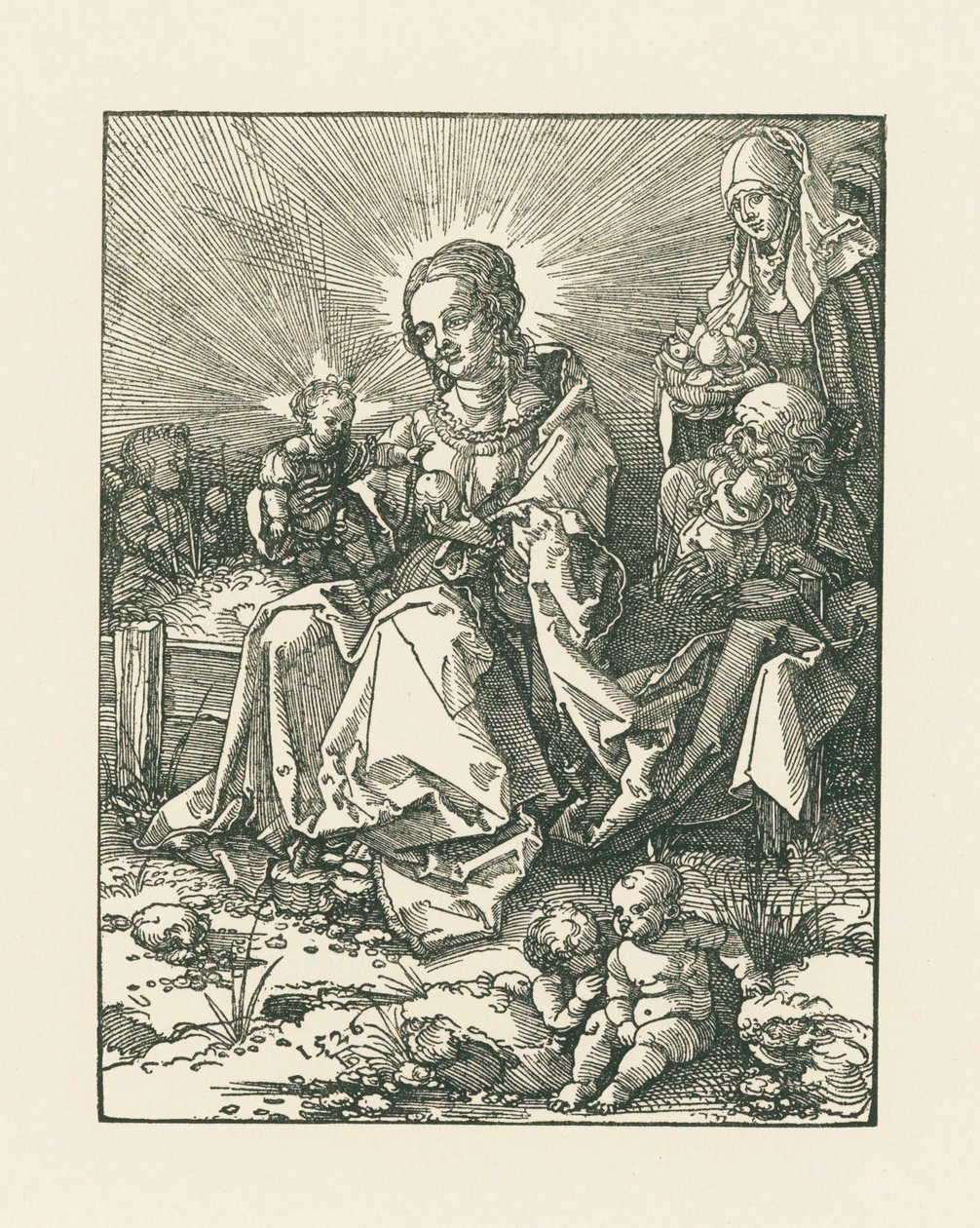 Nossa Senhora num banco de relva com São José e Santa Ana de Albrecht Dürer or Duerer