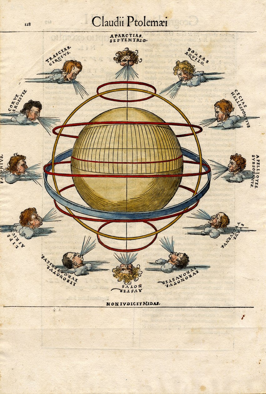 Mapa intitulado "Esfera Armilar de Albrecht Dürer or Duerer