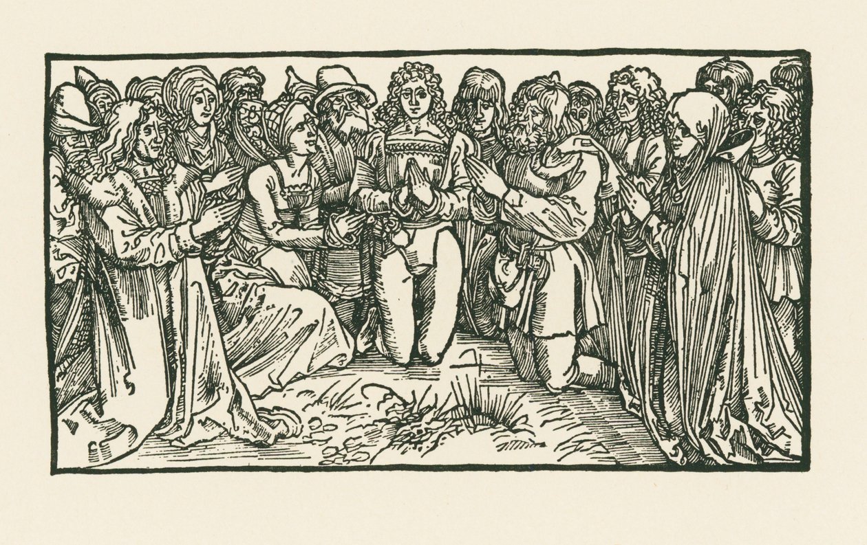 Homens e mulheres em oração de Albrecht Dürer or Duerer