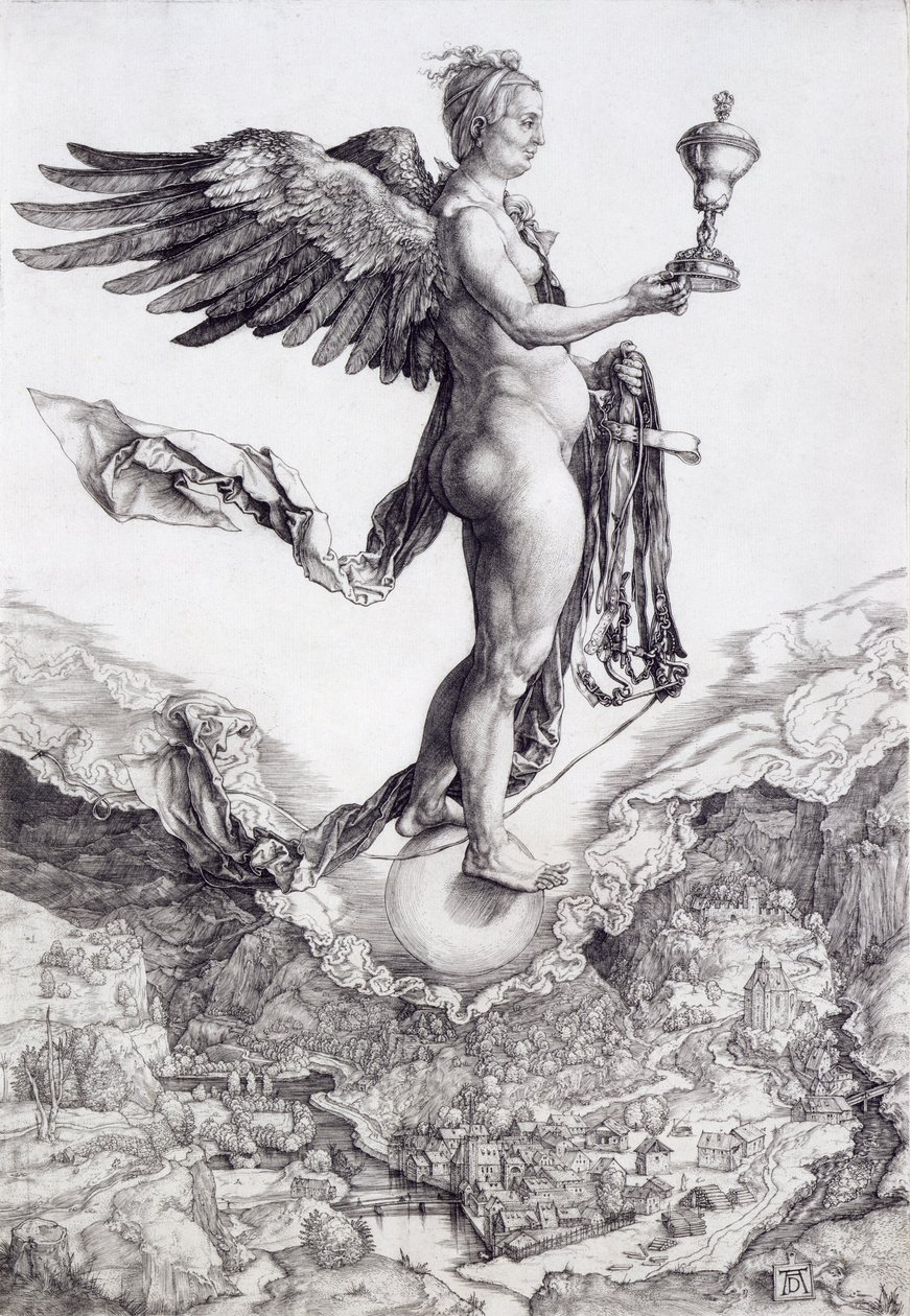 Nemesis (The Great Fortune) (gravura) (ver também 73790) de Albrecht Dürer